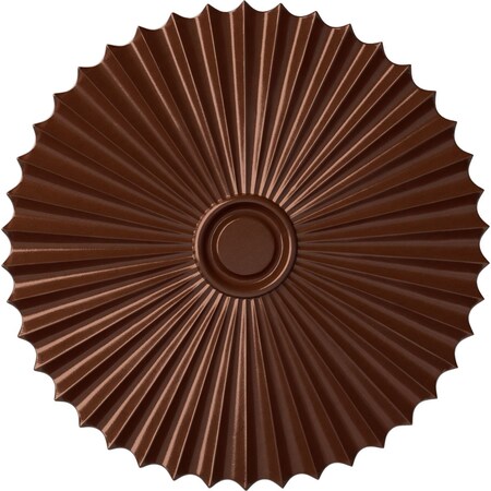 Ekena Millwork Shakuras Ceiling Medallion (For Canopies up to 5 3/4"), Hand-Painted Copper Penny, 33 7/8"OD x 2"P CM34SHCPS